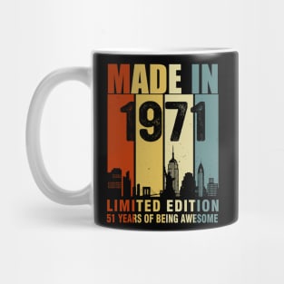 Made In 1971 Limited Edition 51 Years Of Being Awesome Mug